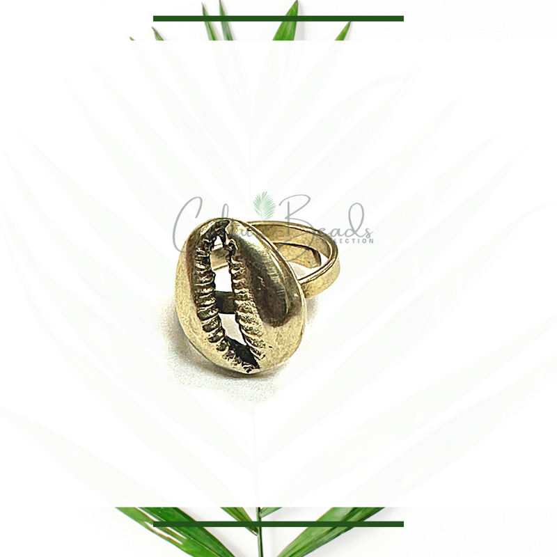 Cowrie Brass Ring