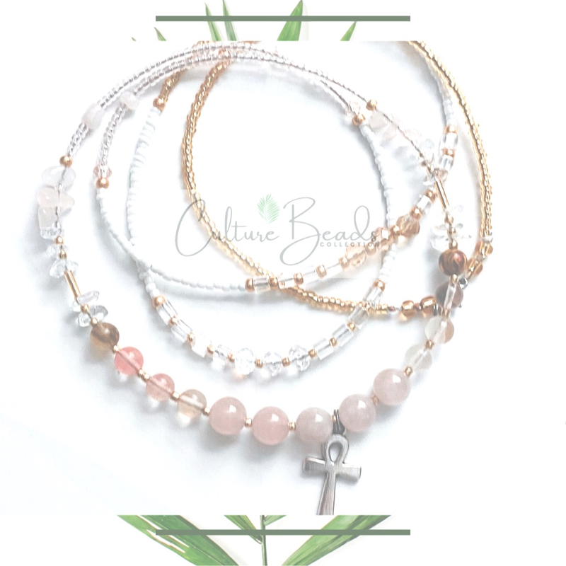 Love Rose Quartz Waist Beads