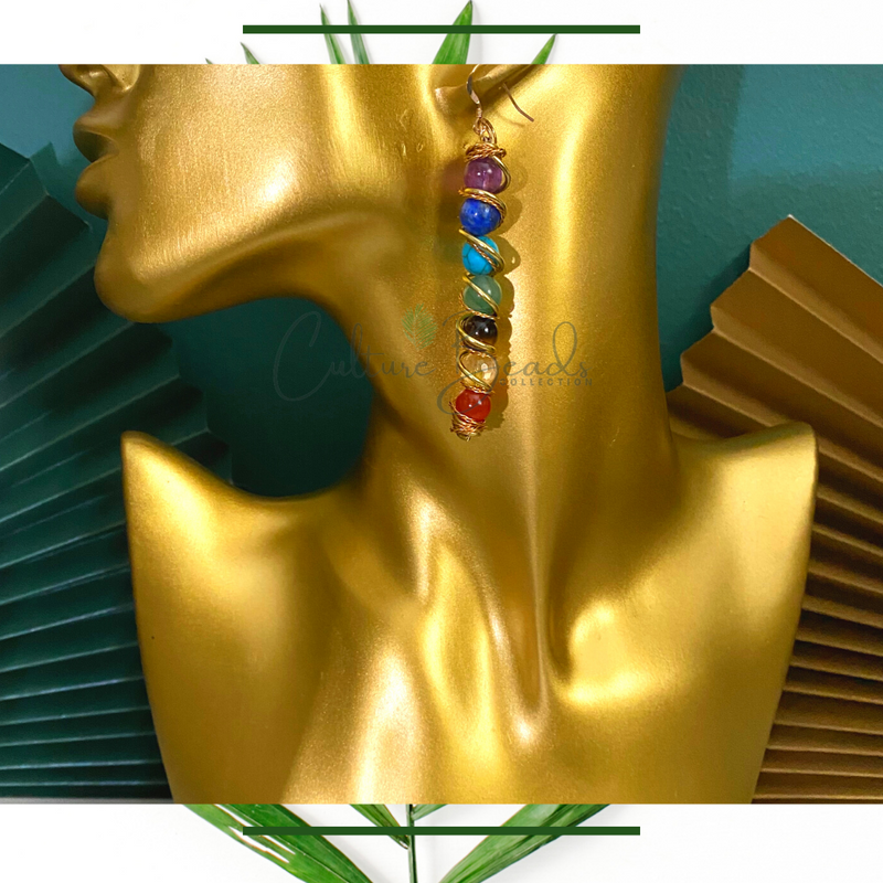 Chakra Earrings with 14k Gold filled ear hooks
