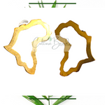 Africa Map Brass Earrings