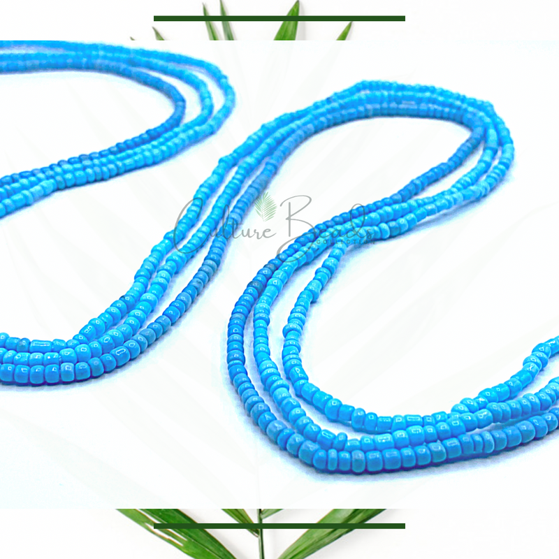 Baby Blue Traditional Tie on Waist Beads